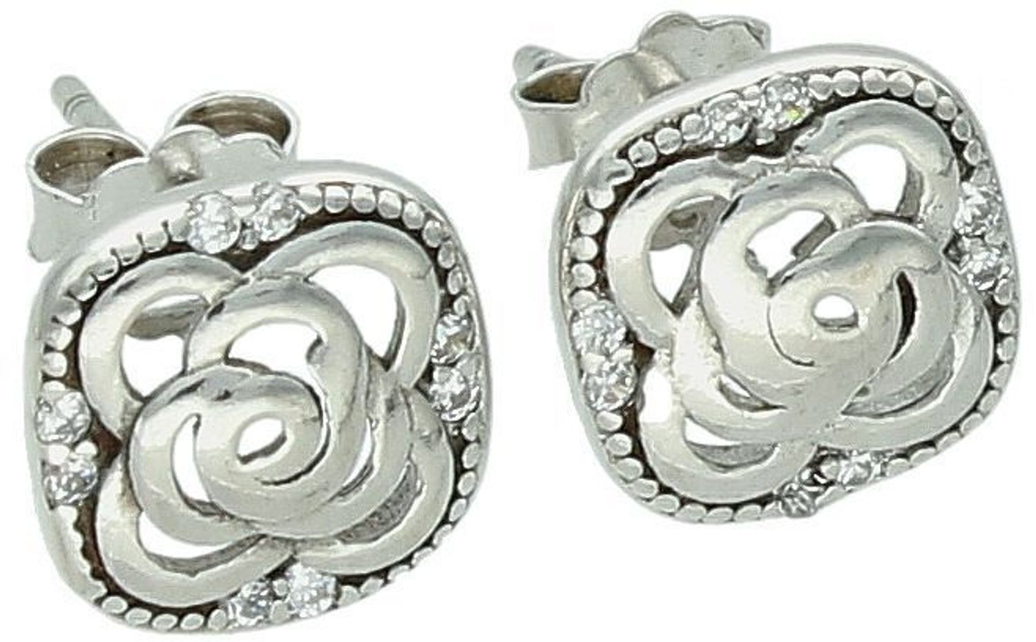 Kolczyki srebrne kwiatek próba 925, AZK000000-042.jpg