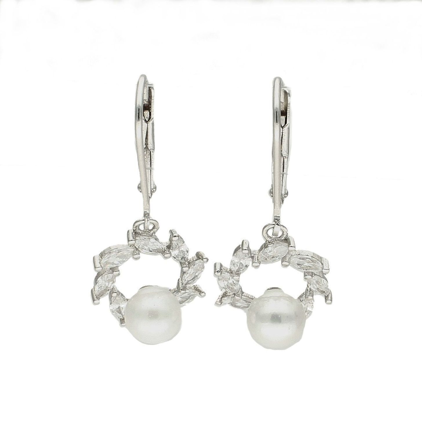 Kolczyki srebrne perełka+cyrkonie AZK000000-171.jpg