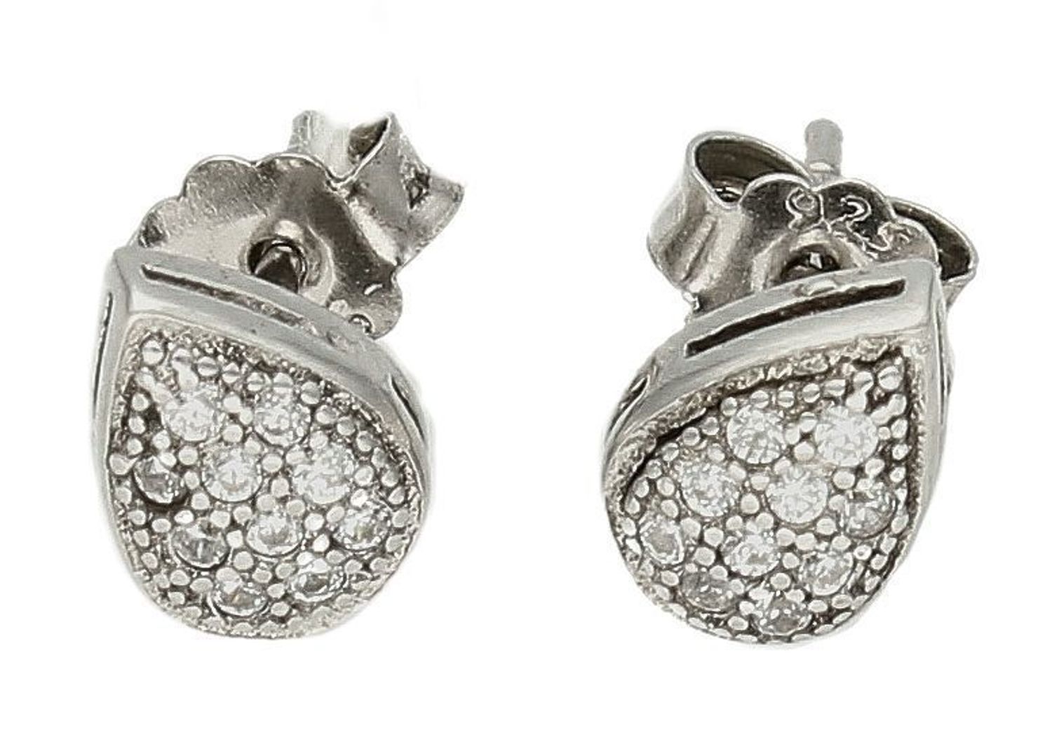Kolczyki srebrne  drobne cyrkonie AZK000000-264 Srebrne kolczyki zapinane na ponadczasowe zapięcie typu sztyft, zostały wykonane z najwyższej jakości srebra próby 925. Idealny pomysł na prezent..jpg