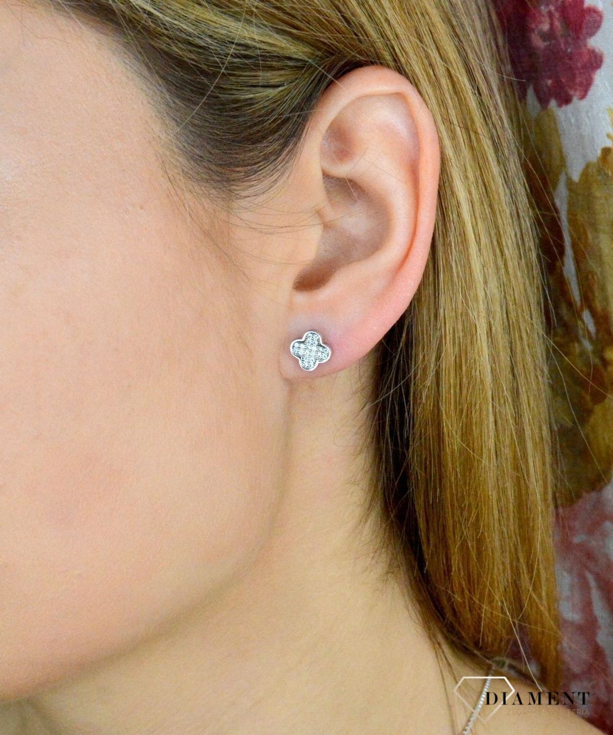 Kolczyki damskie  Iskrzące koniczynki  AZK000000-277.jpg