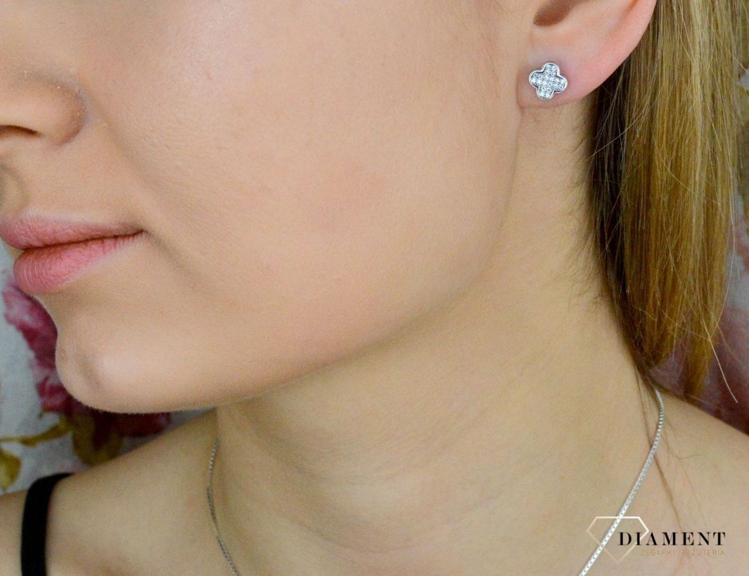 Kolczyki damskie  Iskrzące koniczynki  AZK000000-277.jpg