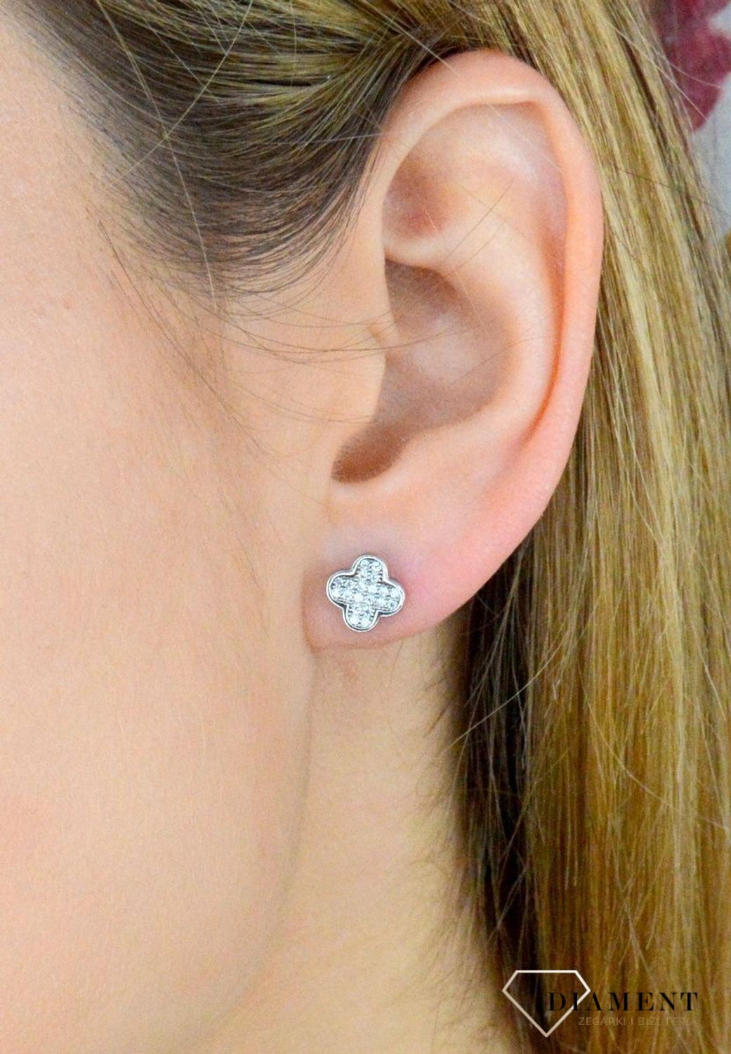 Kolczyki damskie  Iskrzące koniczynki  AZK000000-277.jpg