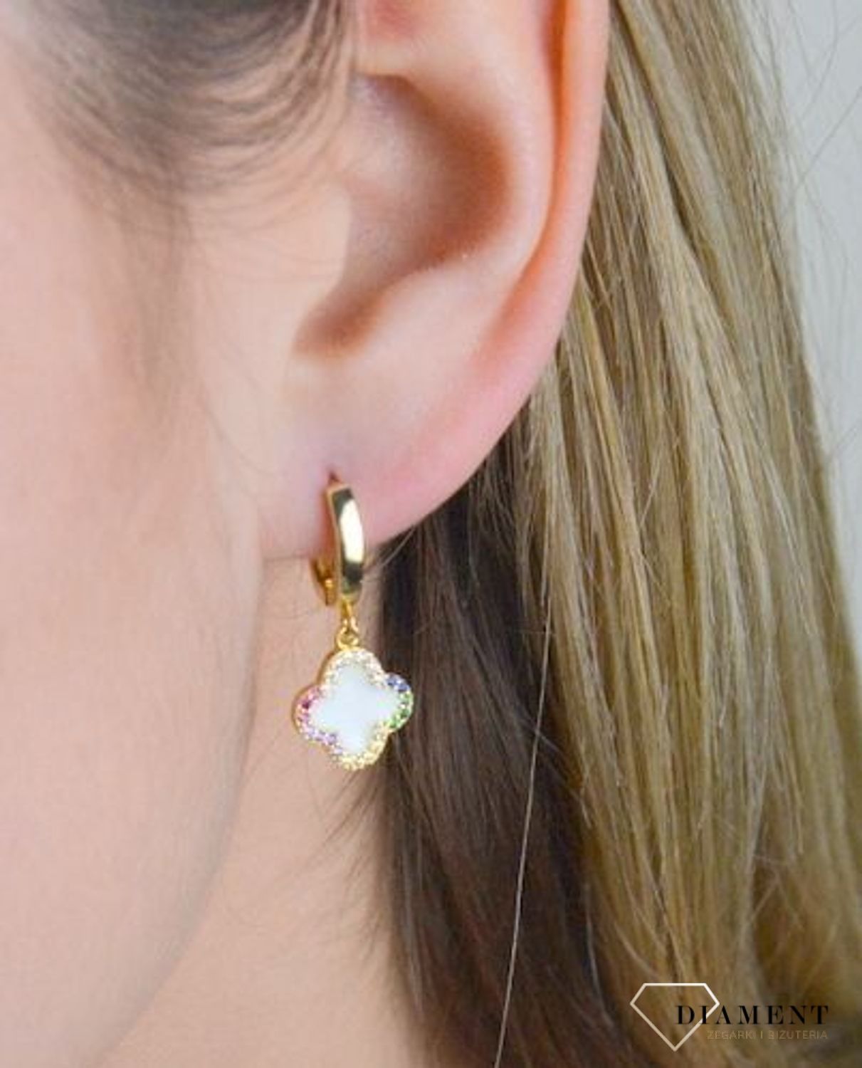 Kolczyki pozłacane koniczynki AZK000000-474.jpg