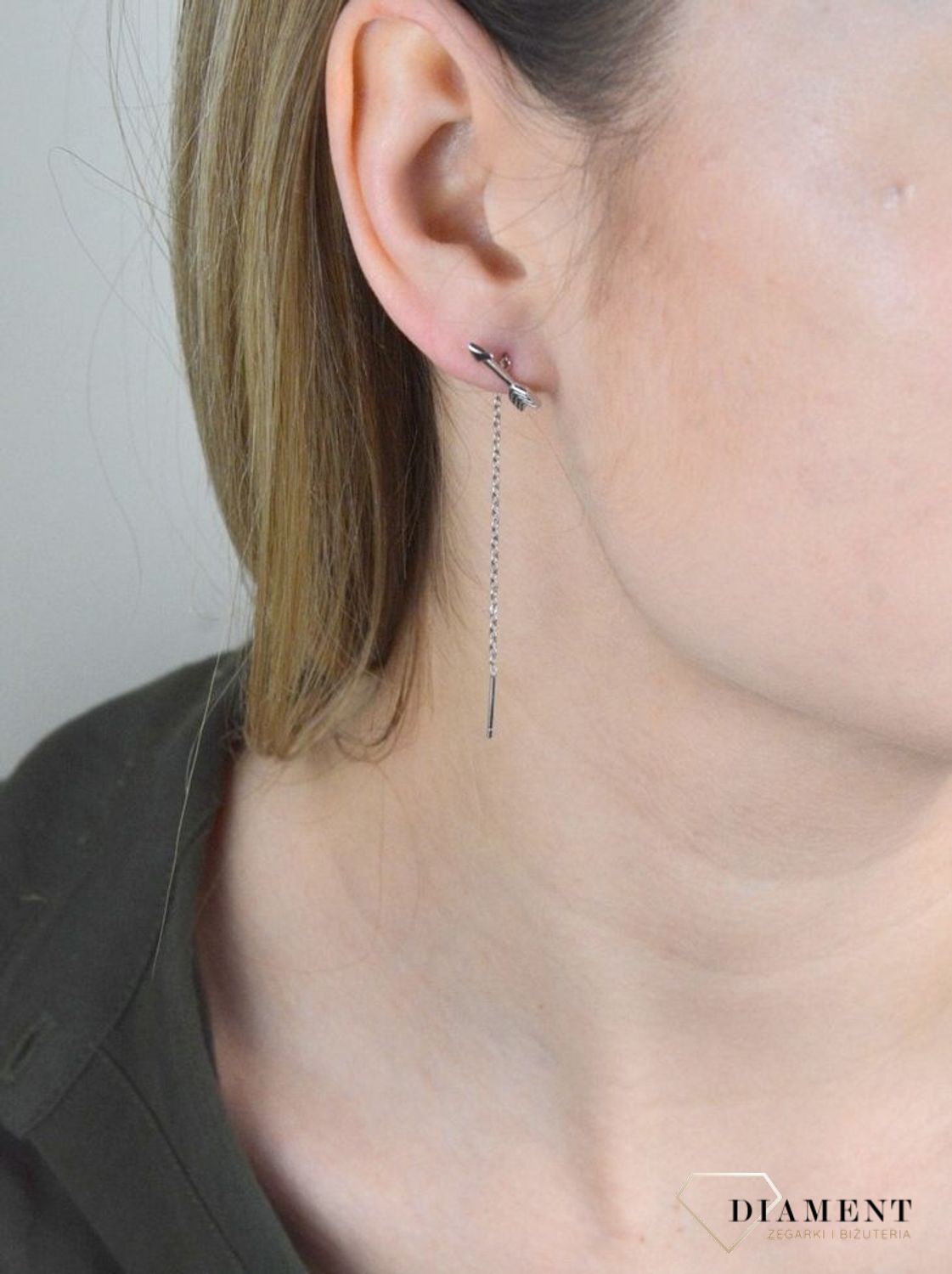 Kolczyki srebrne wiszące strzałki AZK000000-488.jpg
