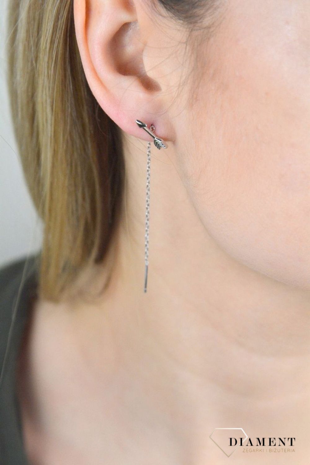 Kolczyki srebrne wiszące strzałki AZK000000-488.jpg
