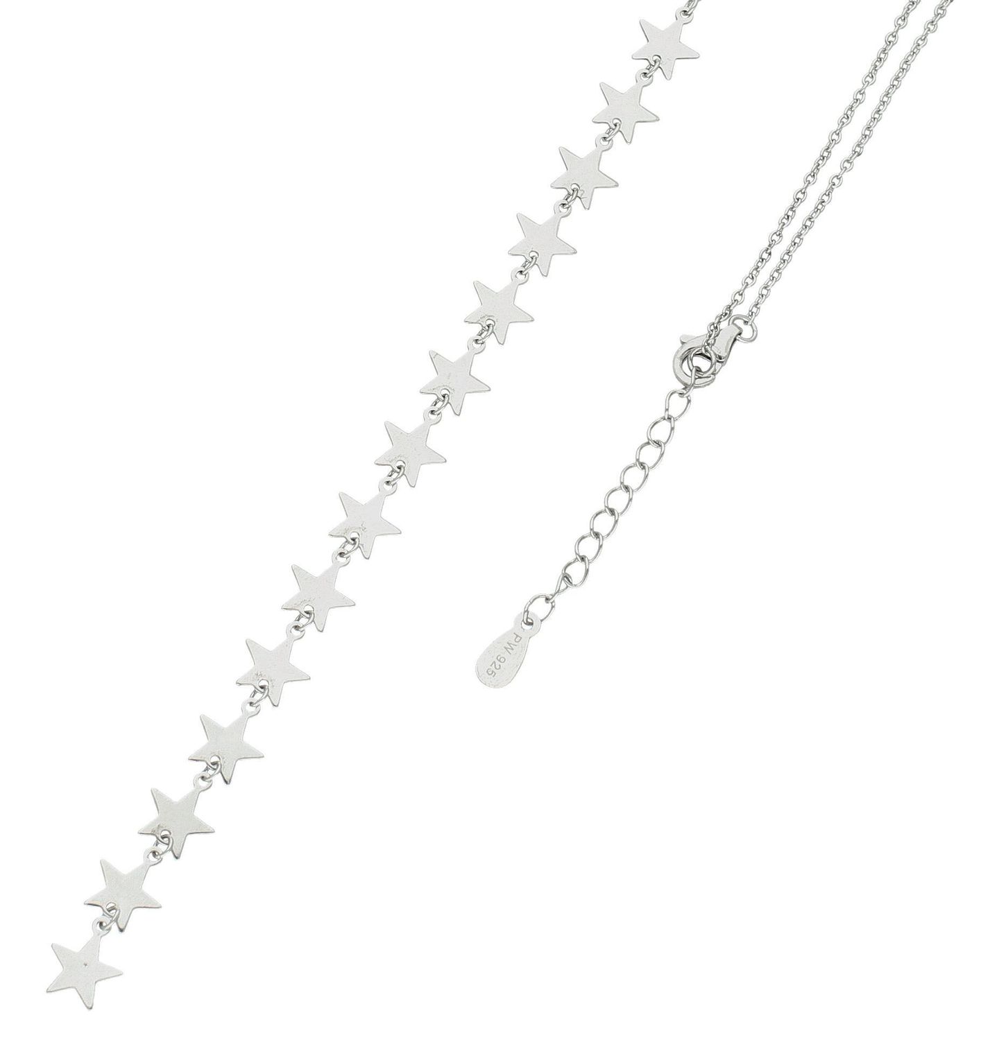 Srebrny naszyjnik celebrytka damska 925 gwiazdki AZN000000-228. Srebrny naszyjnik damski. Naszyjnik srebrny celebrytka. Srebrna celebrytka damska z zawieszkami. Srebrny naszyjnik celebrytka damska na prezent (2).jpg