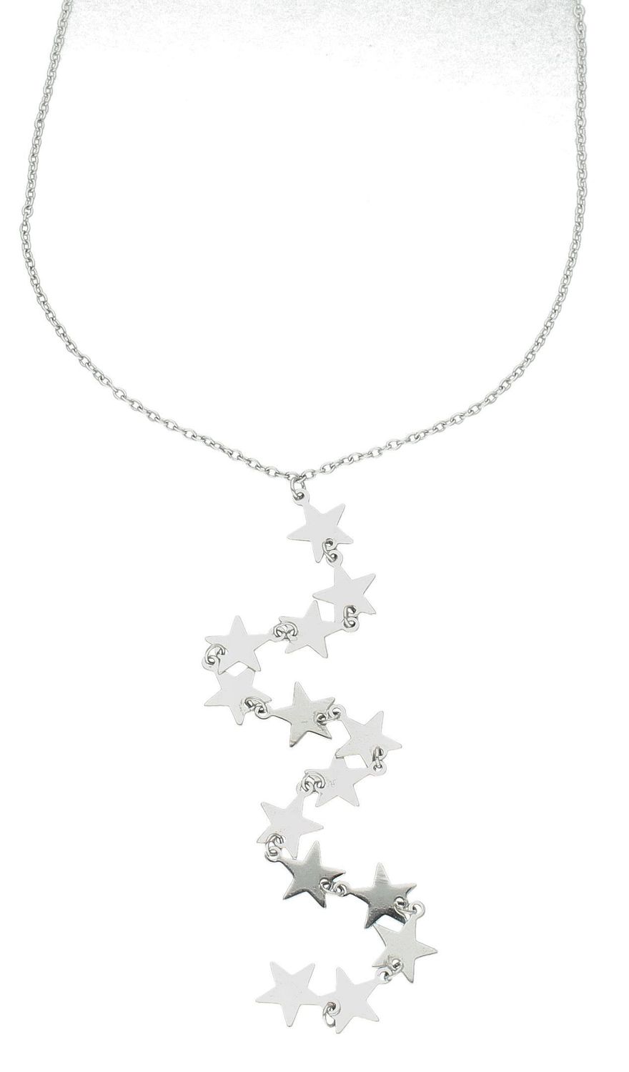 Srebrny naszyjnik celebrytka damska 925 gwiazdki AZN000000-228. Srebrny naszyjnik damski. Naszyjnik srebrny celebrytka. Srebrna celebrytka damska z zawieszkami. Srebrny naszyjnik celebrytka damska na prezent (2).jpg