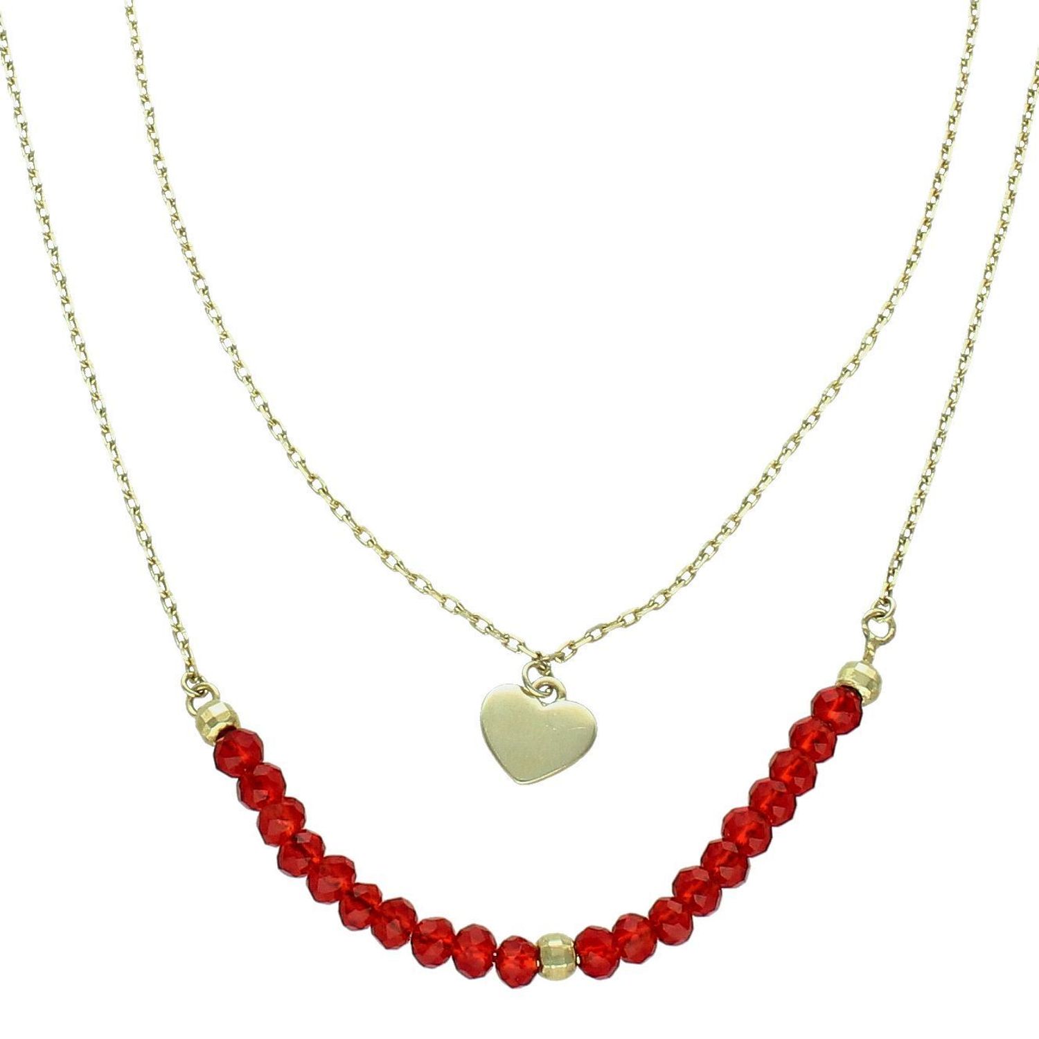 Srebrny naszyjnik celebrytka damska 925 pozłacana z sercem i koralikami AZN000000-581.Srebrny naszyjnik damski. Naszyjnik srebrny celebrytka. Srebrna celebrytka damska z zawieszkami. Srebrny naszyjnik celebrytka damska na prezent (1).jpg