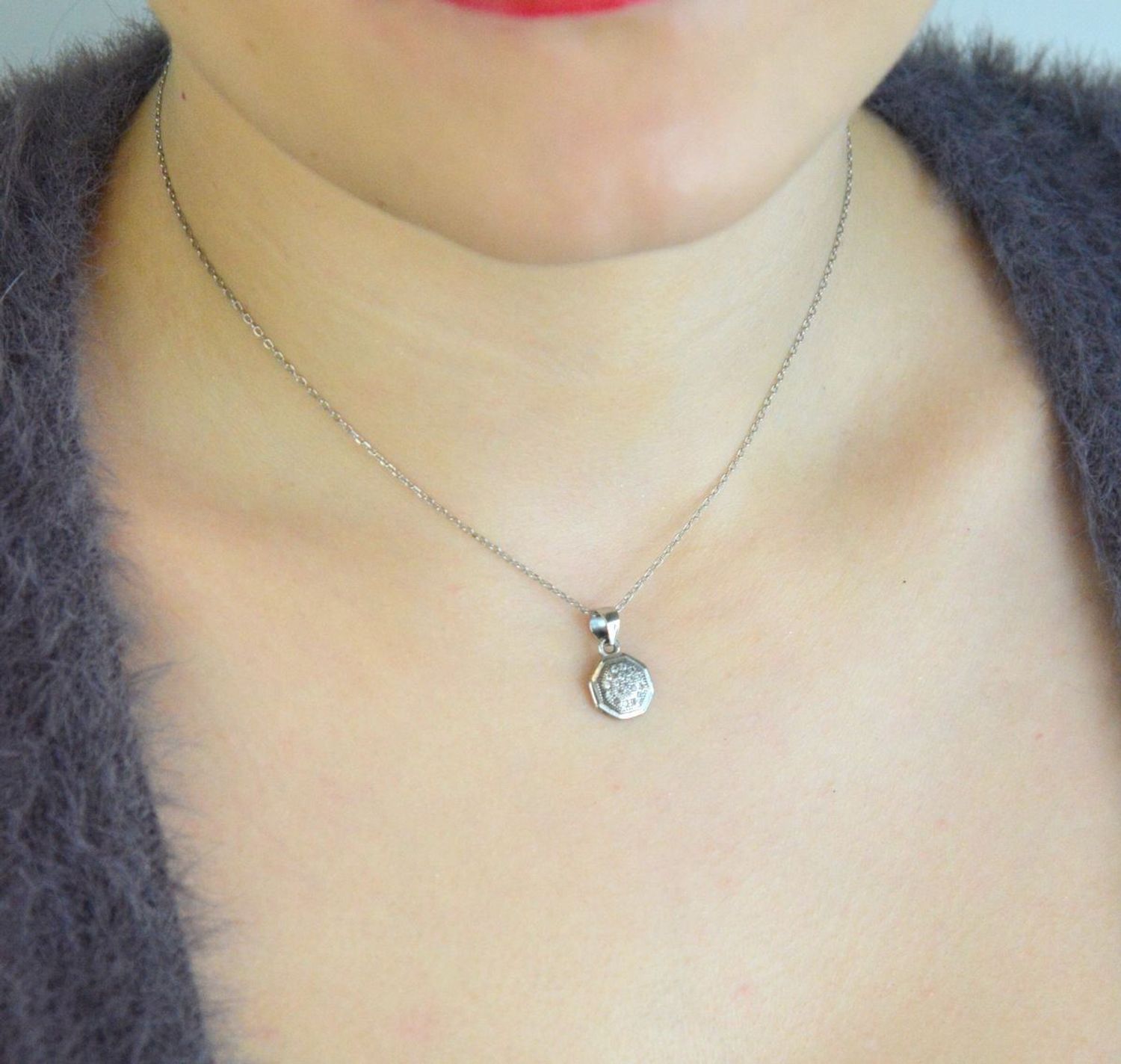 Srebrna zawieszka geometryczna z cyrkoniami 925 AZZ000000-044 – elegancka biżuteria damska.jpg