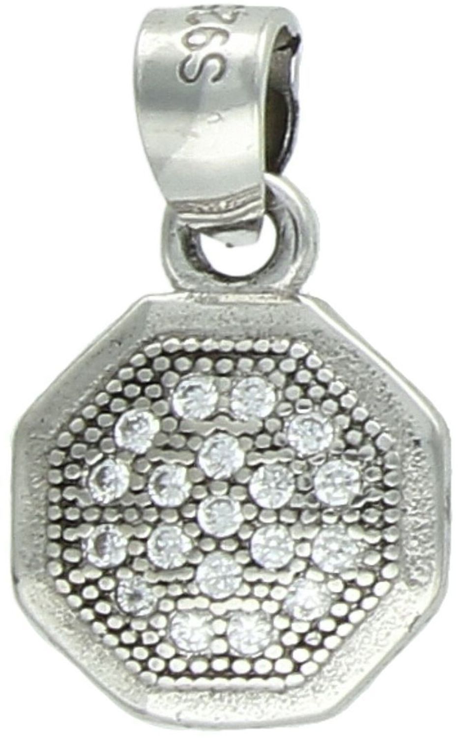 Srebrna zawieszka geometryczna z cyrkoniami 925 AZZ000000-044 – elegancka biżuteria damska.jpg