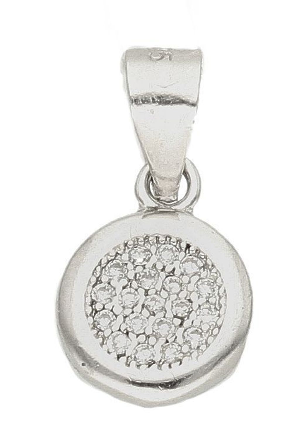 Srebrna zawieszka okrągła z drobnymi cyrkoniami AZZ000000-132a.jpg