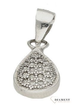 Zawieszka srebrna  drobne cyrkonie  AZZ000000-263 Srebrna zawieszka o ponadczasowej formie uzupełniona cyrkoniami, została wykonana z najwyższej jakości srebra próby 925. Idealny pomysł na prezent (2).jpg