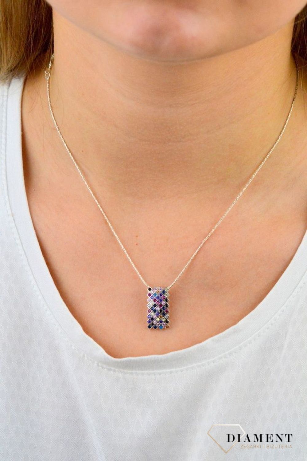 Srebrna zawieszka 925 kolorowe cyrkonie DIA-ZAW-CYRKONIE21-925dds.jpg