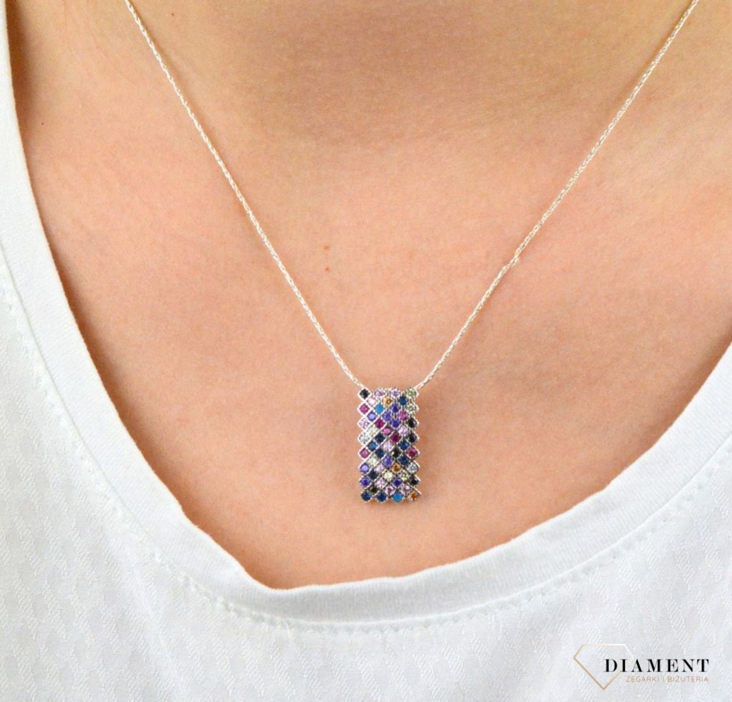 Srebrna zawieszka 925 kolorowe cyrkonie DIA-ZAW-CYRKONIE21-925dds.jpg