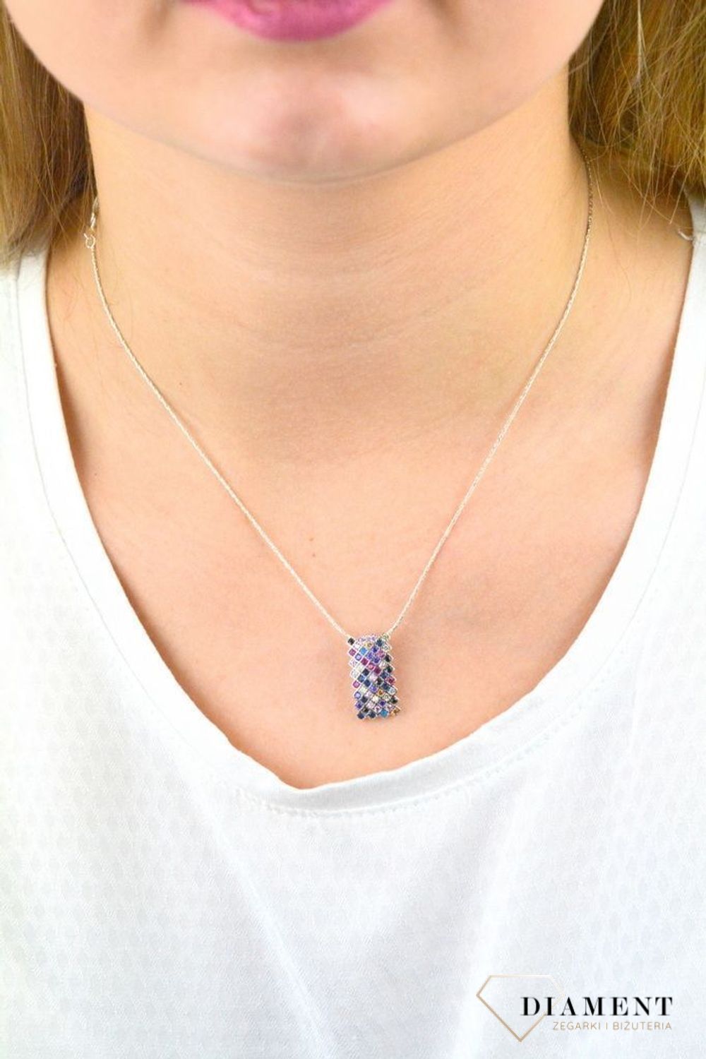 Srebrna zawieszka 925 kolorowe cyrkonie DIA-ZAW-CYRKONIE21-925dds.jpg