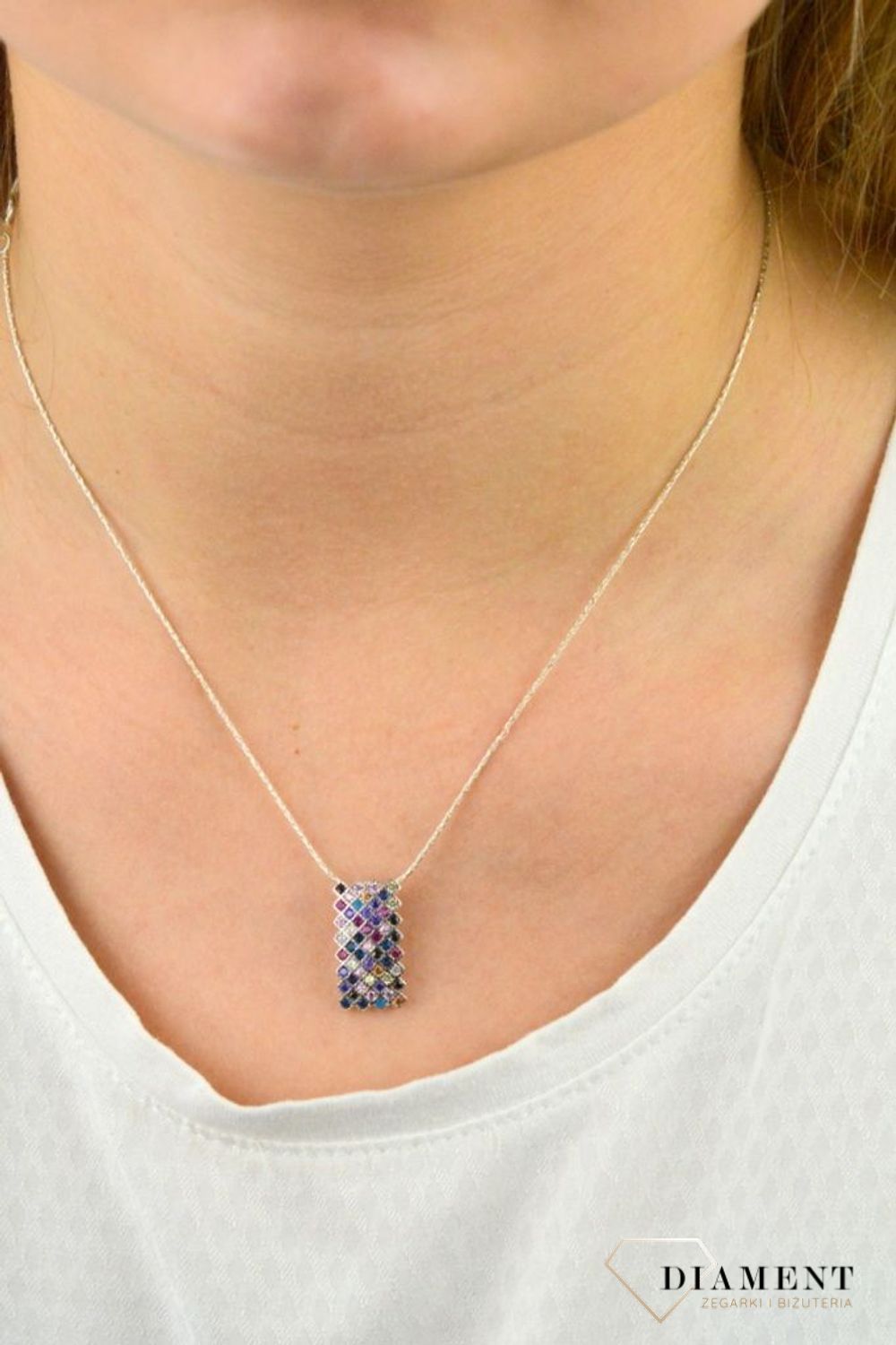 Srebrna zawieszka 925 kolorowe cyrkonie DIA-ZAW-CYRKONIE21-925dds.jpg