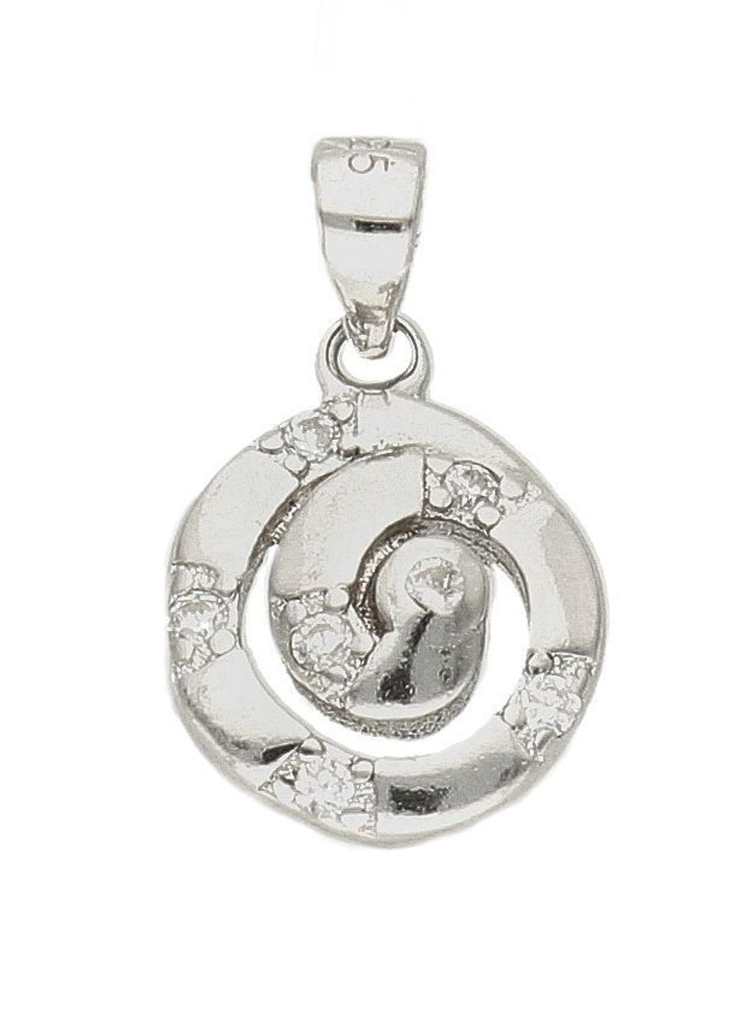 Zawieszka damska  Ślimaczek z cyrkoniami  AZZ000000-495 Srebrna zawieszka o ponadczasowej formie uzupełniona cyrkonią. Została wykonana z najwyższej jakości srebra próby 925. Idealny pomysł na prezent..jpg