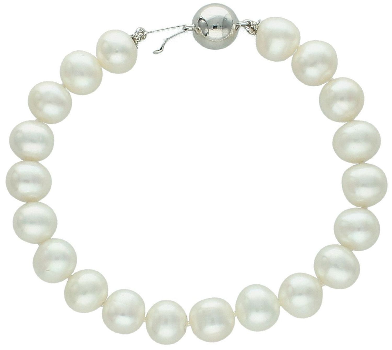 Bransoletka z białych pereł 9 mm – srebro 925, klasyczna elegancja, BBZ19-10B (3).jpg