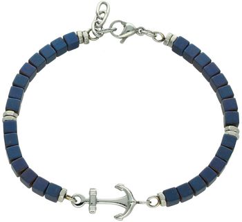 Modny dodatek w formie nowoczesnej bransoletki z ozdobnym elementem wykonanym ze stali w kształcie kotwicy. Idealny pomysł na prezent.1.jpg