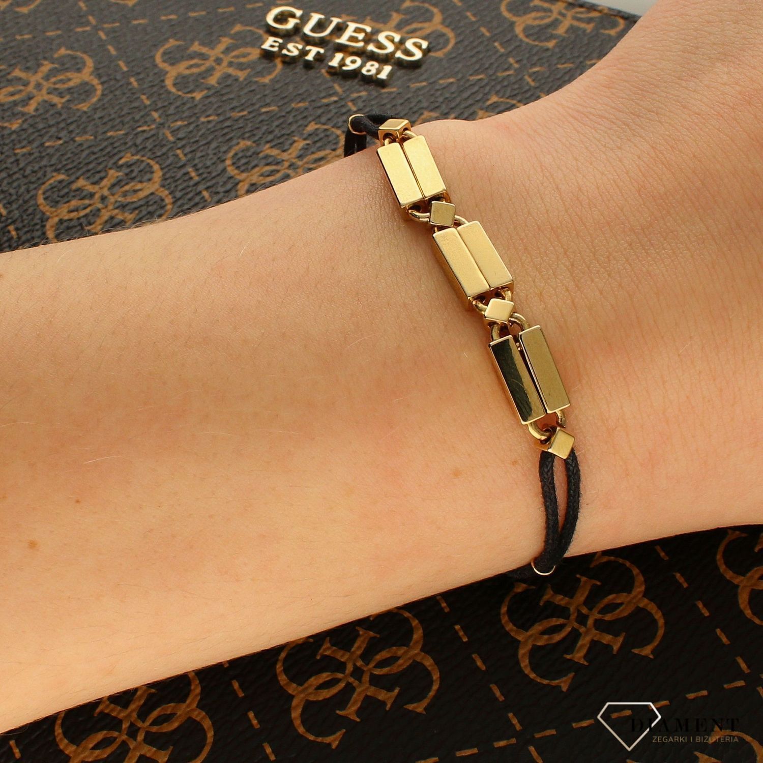 Bransoletka Karpiński 'CZARNY RZEMYK' B14495Au.jpg