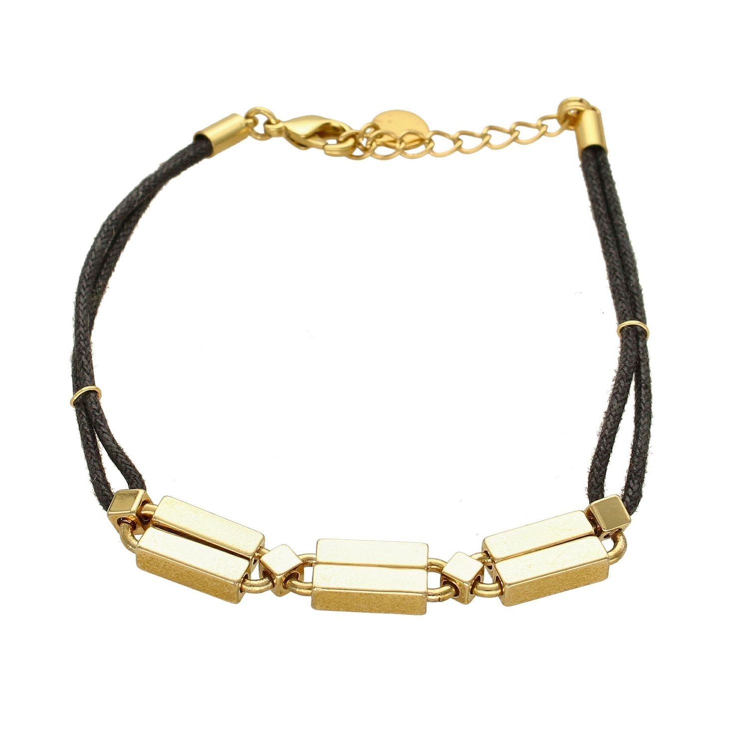 Bransoletka Karpiński 'CZARNY RZEMYK' B14495Au.jpg