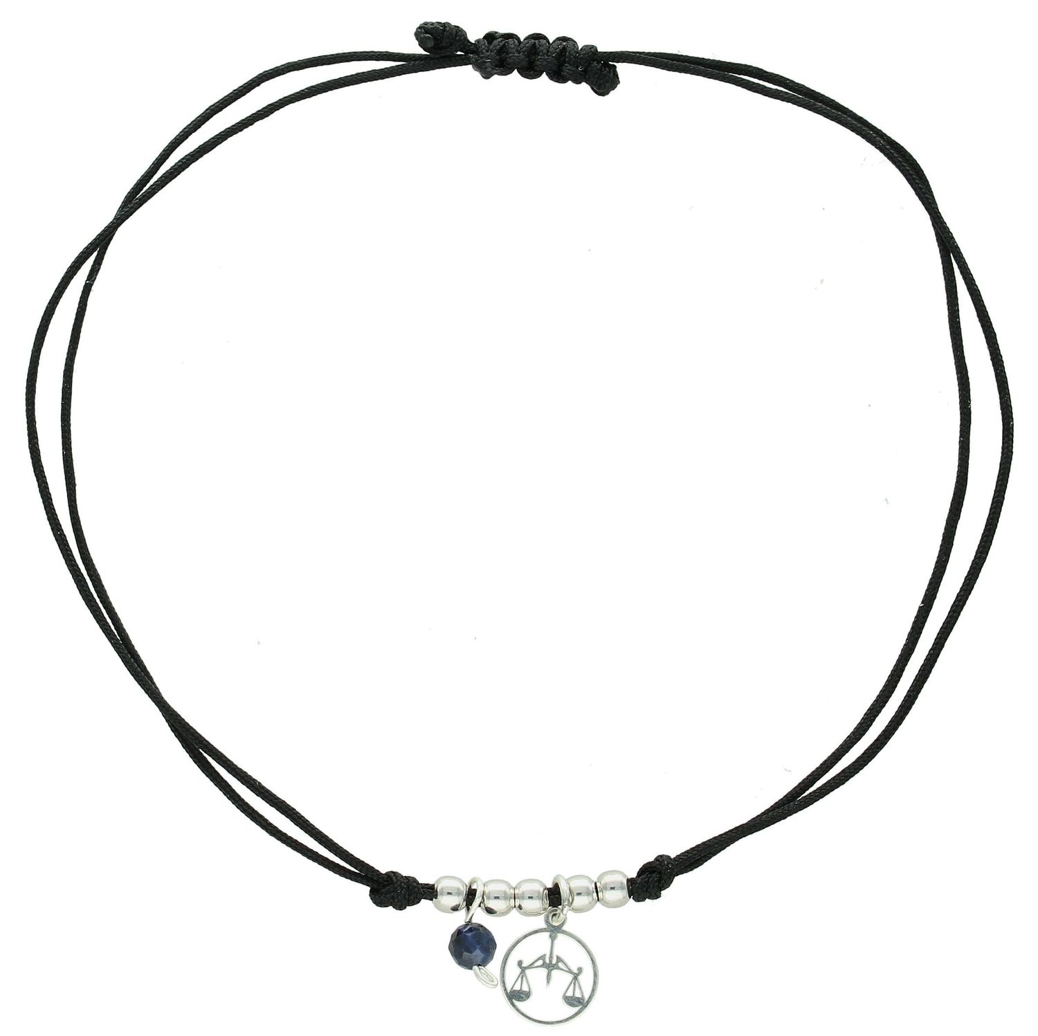 Srebrna bransoletka 925 na czarnym sznurku z szafirem Zodiak Waga B22-WAGA (2).jpg