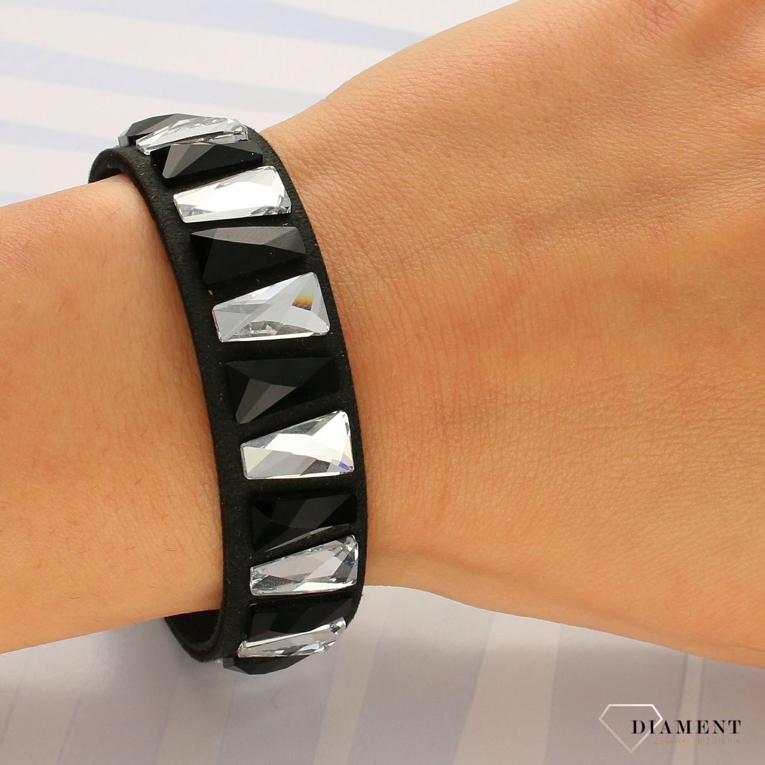 Bransoletka Spark Swarovski szara B2720CZJC (2).jpg