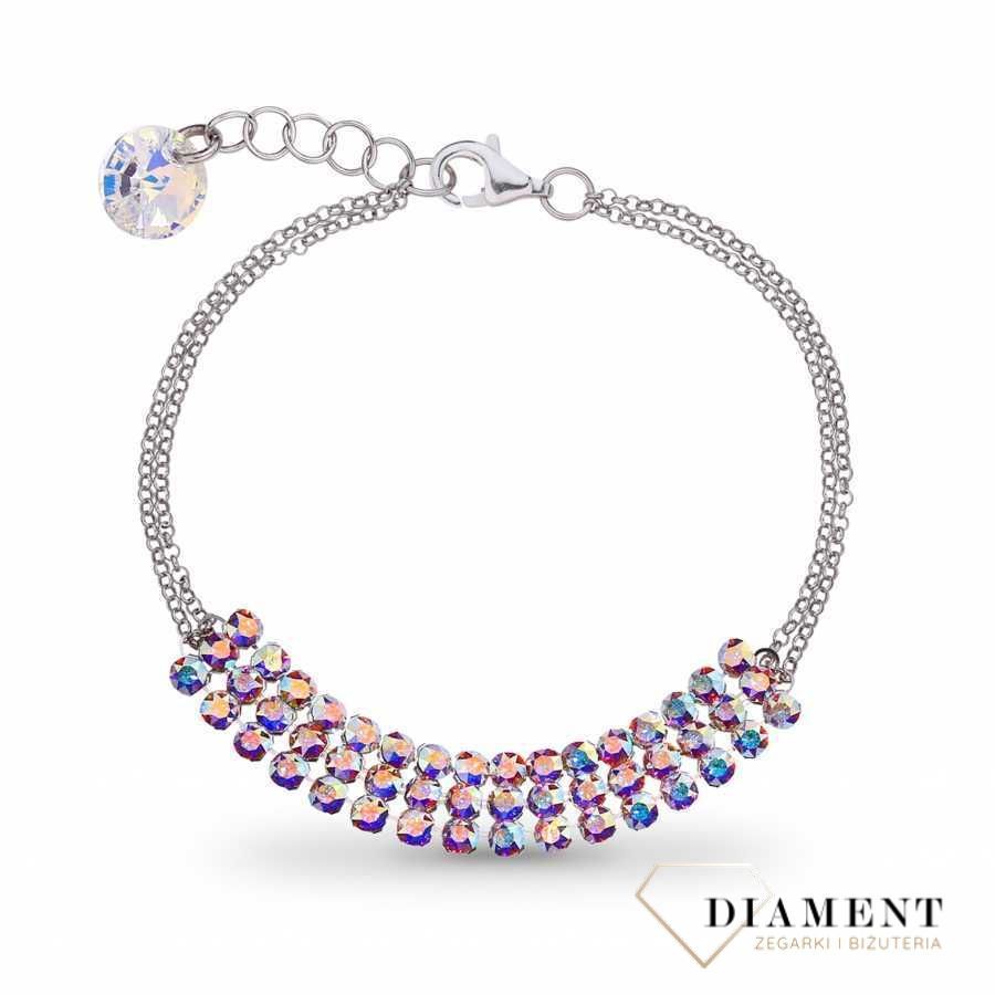 Bransoletka SPARK Swarovski z opalizującymi kryształami Swarovski w kolorze Aurora Borealis.jpg