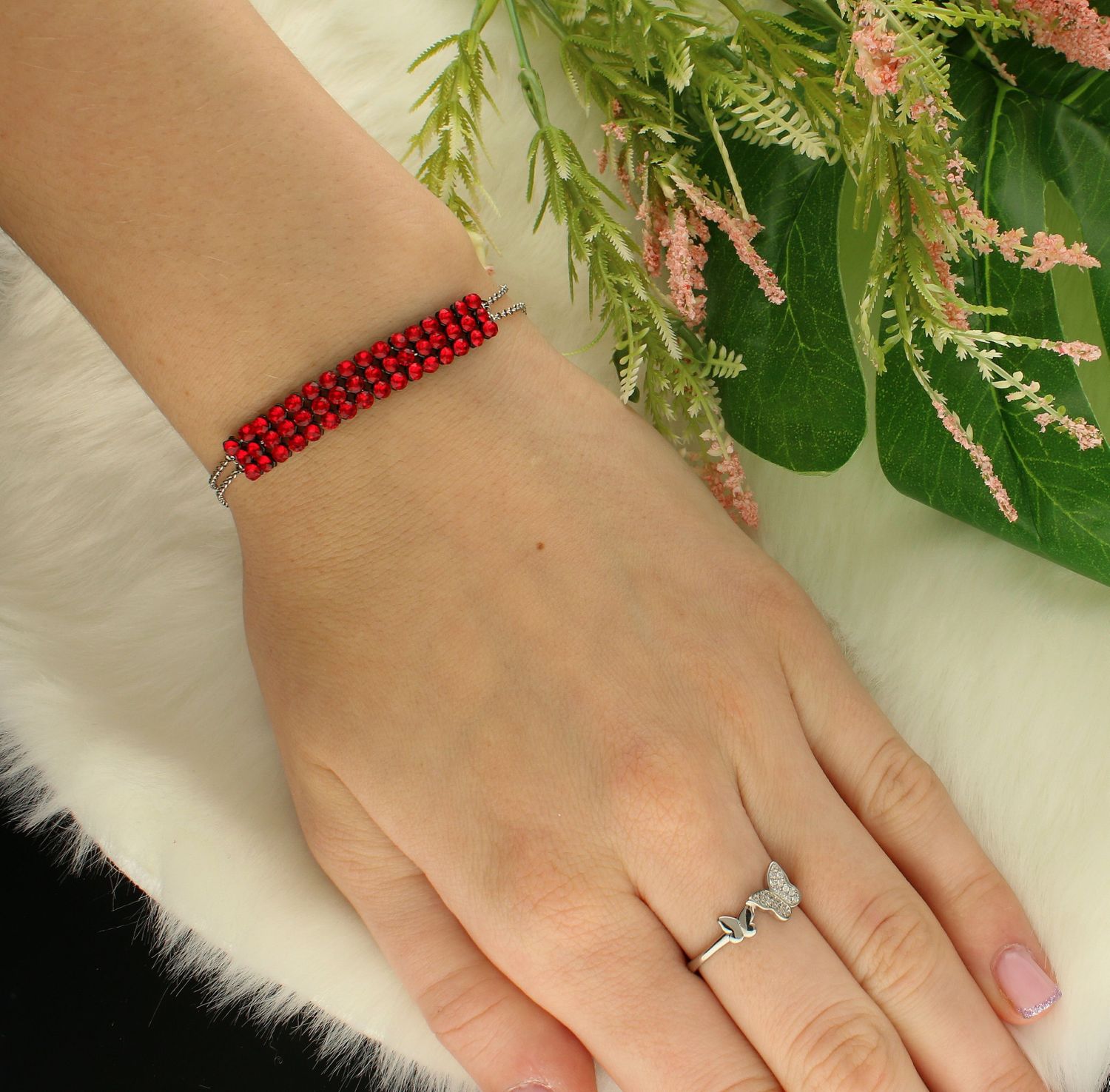 Bransoletka srebrna Spark Swarovski Stylish Silk B3MESH925LSI.jpg