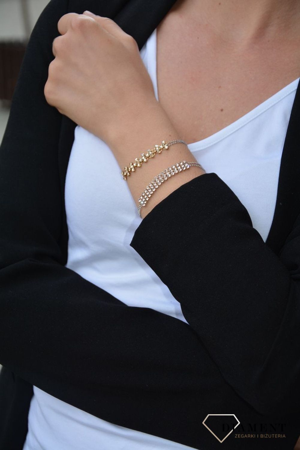 Bransoletka srebrna Spark Swarovski Stylish Silk B3MESH925SL.jpg