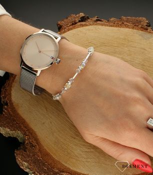 Srebrna bransoletka Swarovski z kryształkami w kolorze Crystal Aurore Boreale B56015328CAB.jpg