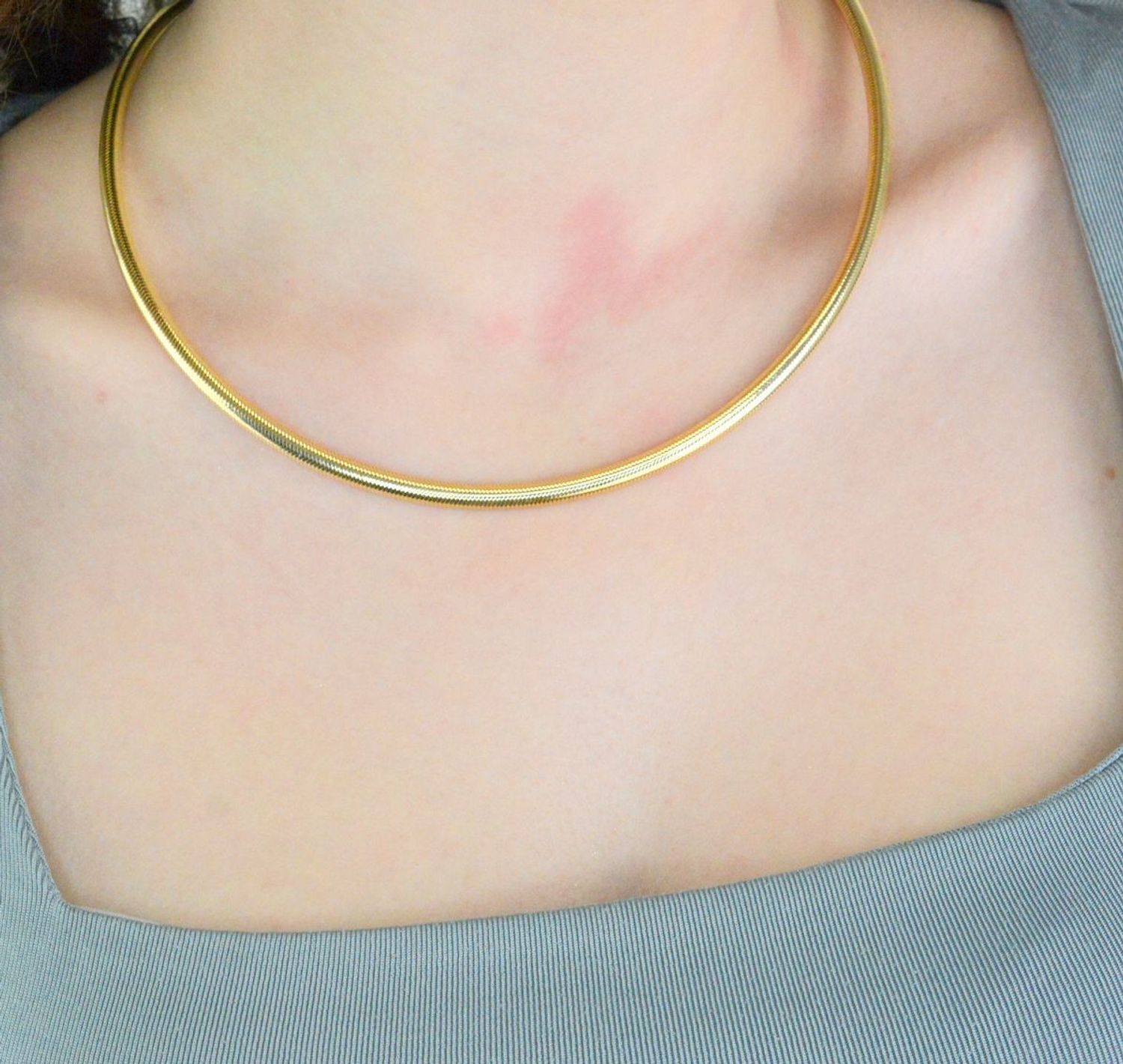 Naszyjnik kolia złota 5 mm pr 585, B6OMTRCO23 Klasyczna i uniwersalna kolia, wykonany z żółtego złota próby 585 o wadze około 8,2 g. Łańcuszki to uniwersalne dodatki, które sprawdzają1.jpg