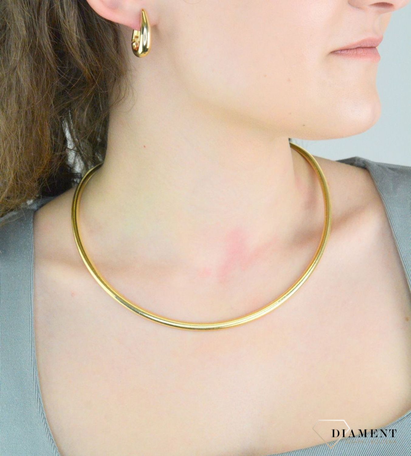 Naszyjnik kolia złota 5 mm pr 585, B6OMTRCO23 Klasyczna i uniwersalna kolia, wykonany z żółtego złota próby 585 o wadze około 8,2 g. Łańcuszki to uniwersalne dodatki, które sprawdzają1.jpg