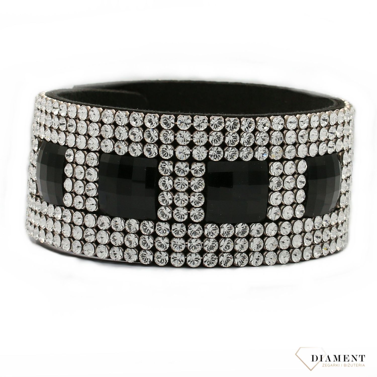 Bransoletka Spark Swarovski Crystal Jet B9MESH2493CZCJ (1).jpg