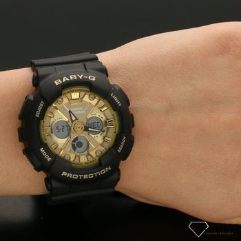 Zegarek damski BA-130-1A3ER Casio Baby-G w czarnym kolorze ze złotą tarczą to świetny pomysł na prezent dla dziewczynki.✓ Wymarzony prezent ✓Kurier Gratis 24h✓ (5).jpg
