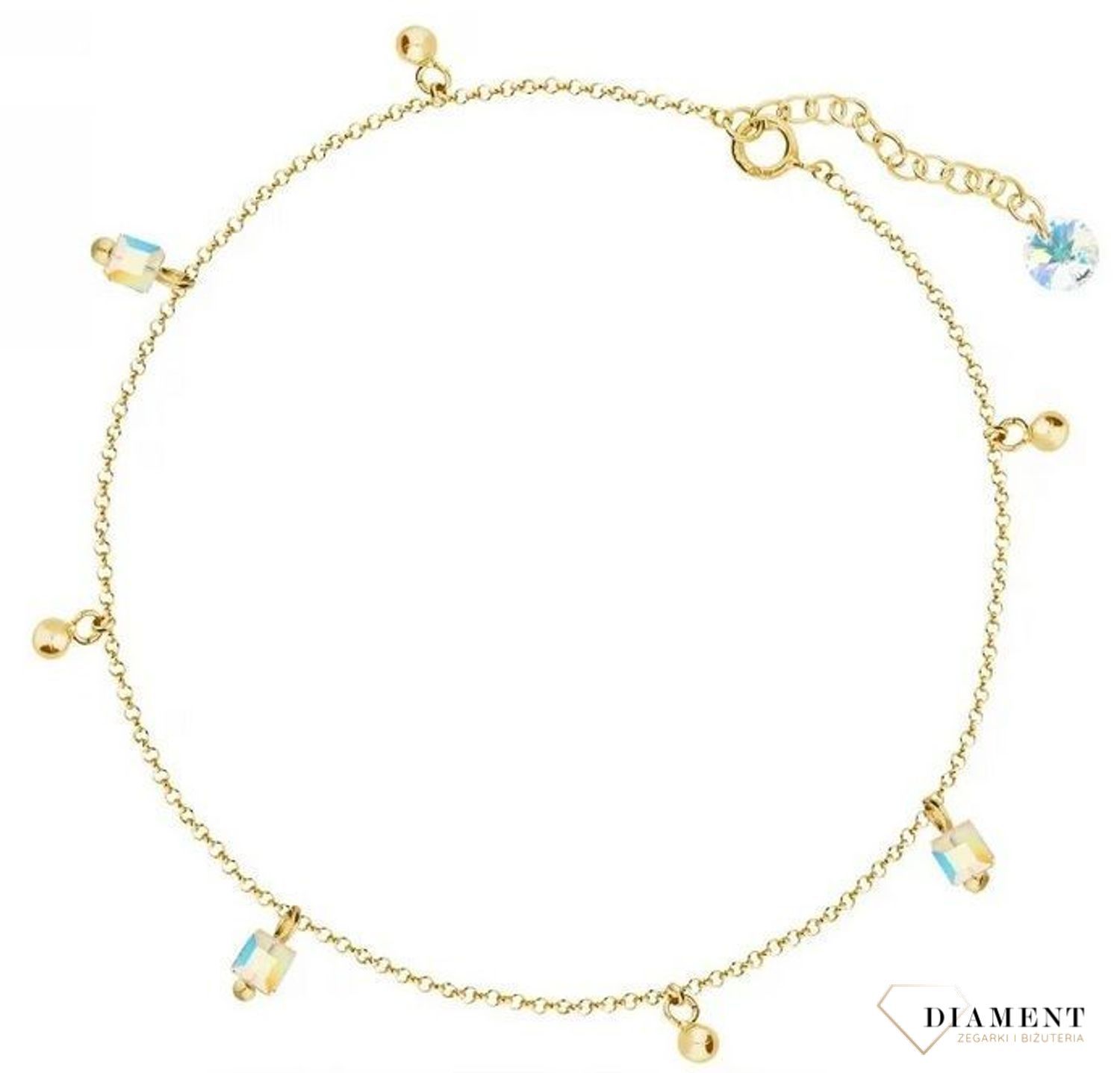 Bransoletka pokryty złotem z kryształami Swarovski® BAG56013AB.jpg