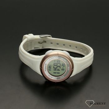 Zegarek dla dziewczynki na białym pasku z wyświetlaczem. XONIX BAO-001. Sportowy zegarek dla dziewczynki do pływania (3).jpg