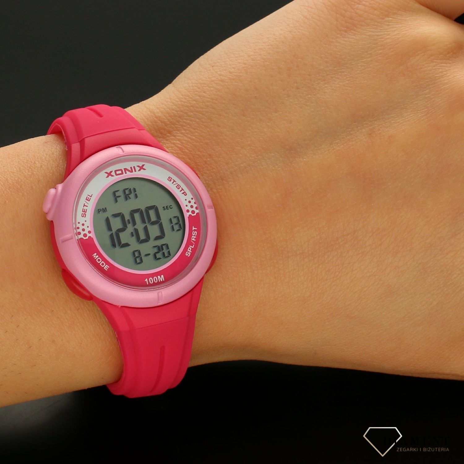 Zegarek dla dziewczynki różowy z wyświetlaczem Xonix BAO-003 (1).jpg