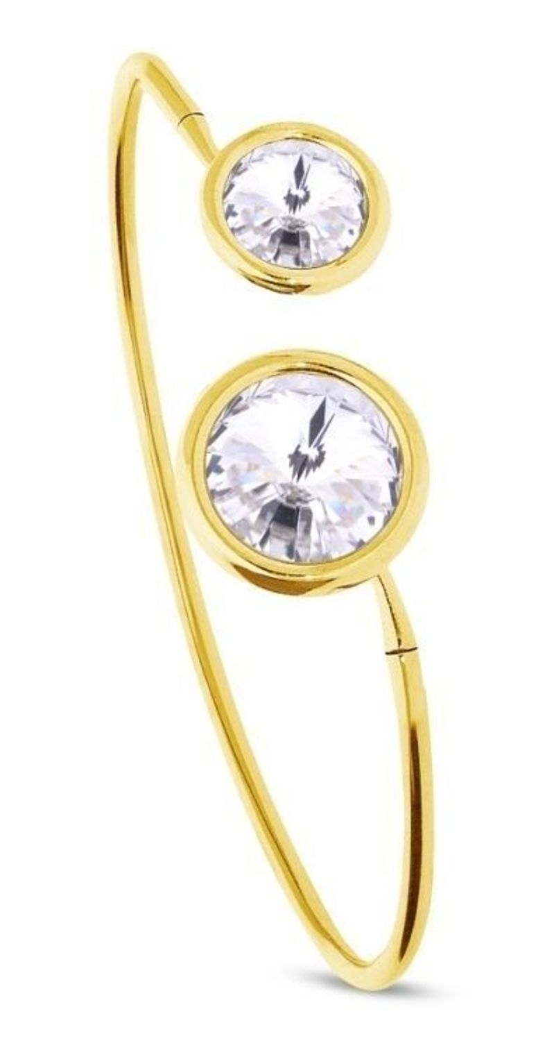 Bransoletka sztywna srebrna pozłacana kryształ Swarovski BBRG1122C. Sztywna bransoletka wykonana z najwyższej próby srebra pokryta warstwą 18 karatowego żółteg.jpg