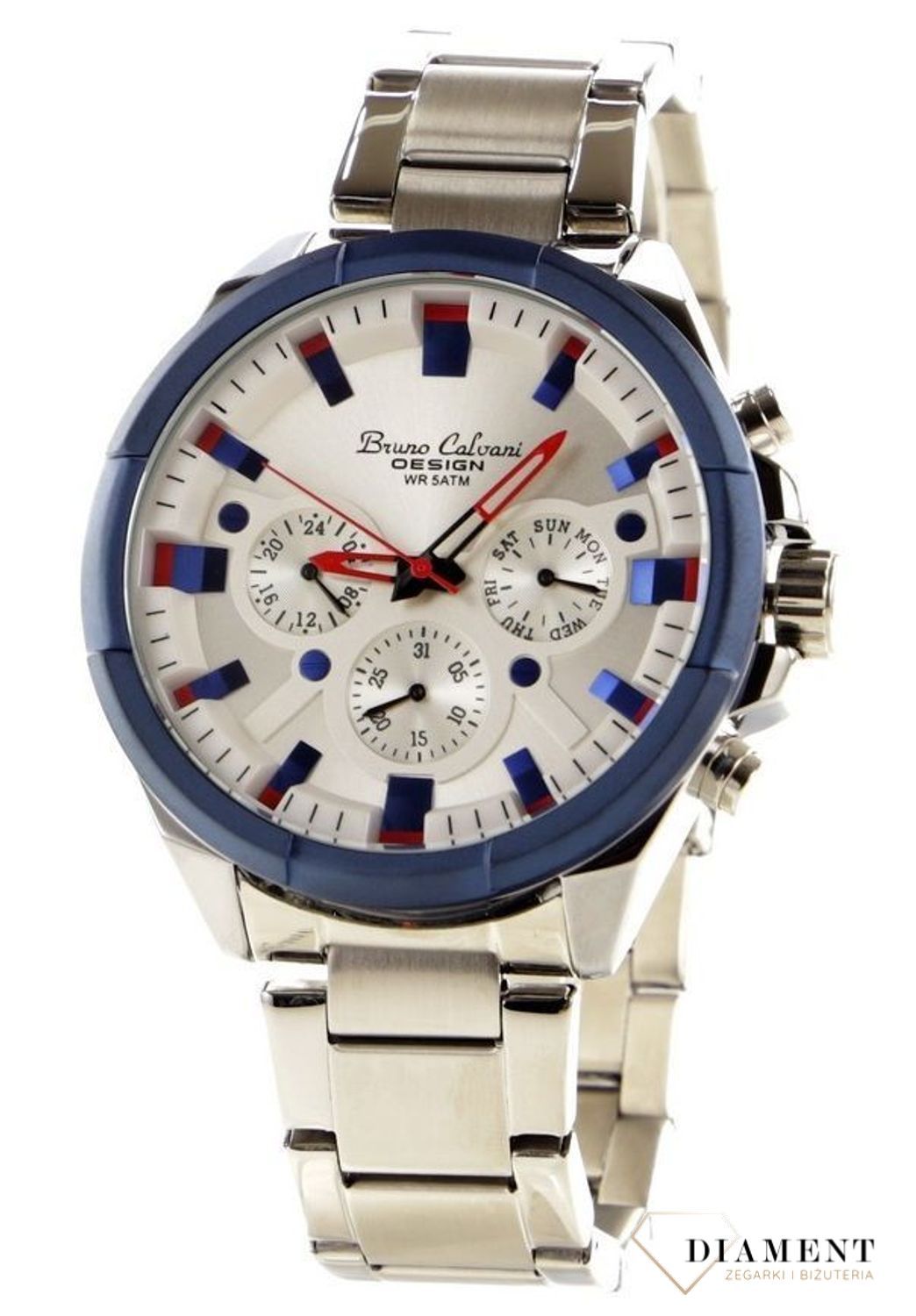 Zegarek męski na bransolecie Bruno Calvani BC1301 . Męski sportowy zegarek. Tani męski zegarek. Zegarek dla mężczyzny na bransolecie. Pomysł na prezent dla mężczyzny..jpg