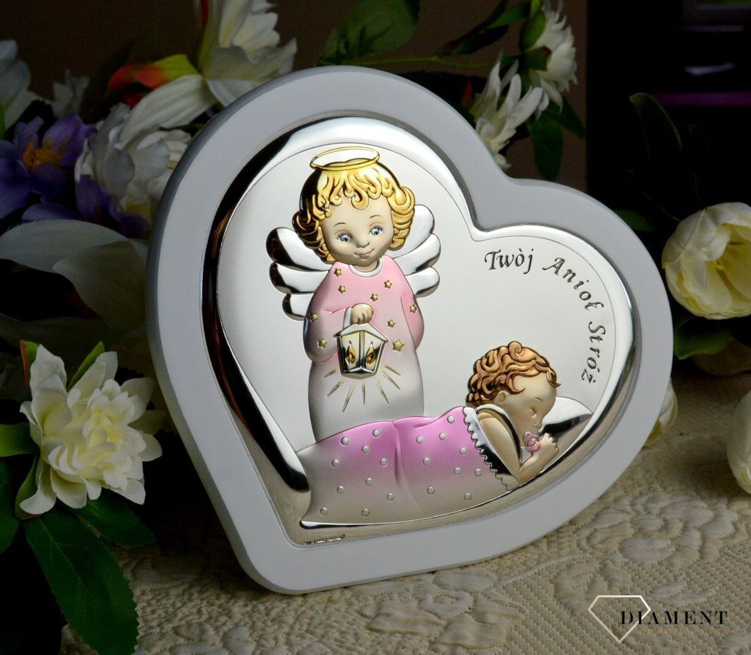 Obrazek kolorowy Twój Anioł Stróż w białej oprawie.jpg