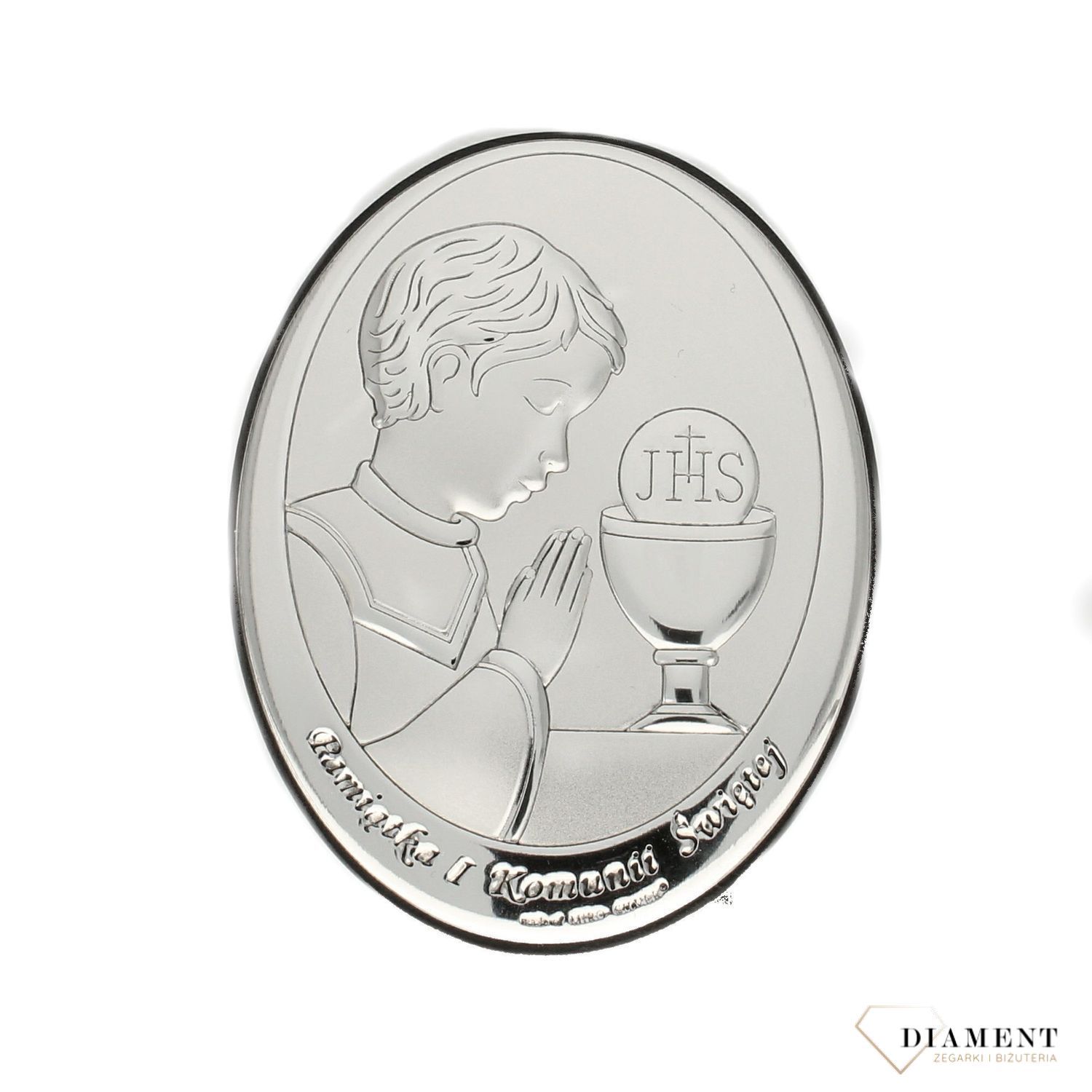 Obrazek srebrny I Komunia Święta chłopiec - grawer (1).jpg