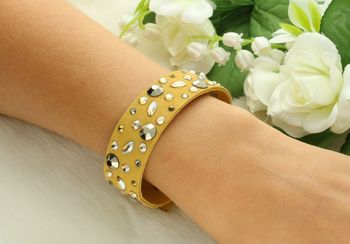 Bransoletka damska Swarovski Constallation Pavo Metallic Light Gold spark.jpg