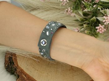 Bransoletka damska Swarovski Constallation Pavo Dark Grey szary.jpg