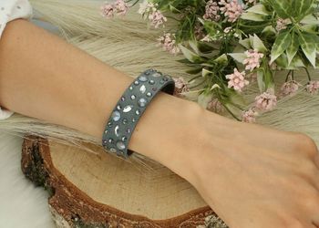 Bransoletka damska Swarovski Constallation Pavo Dark Grey.jpg