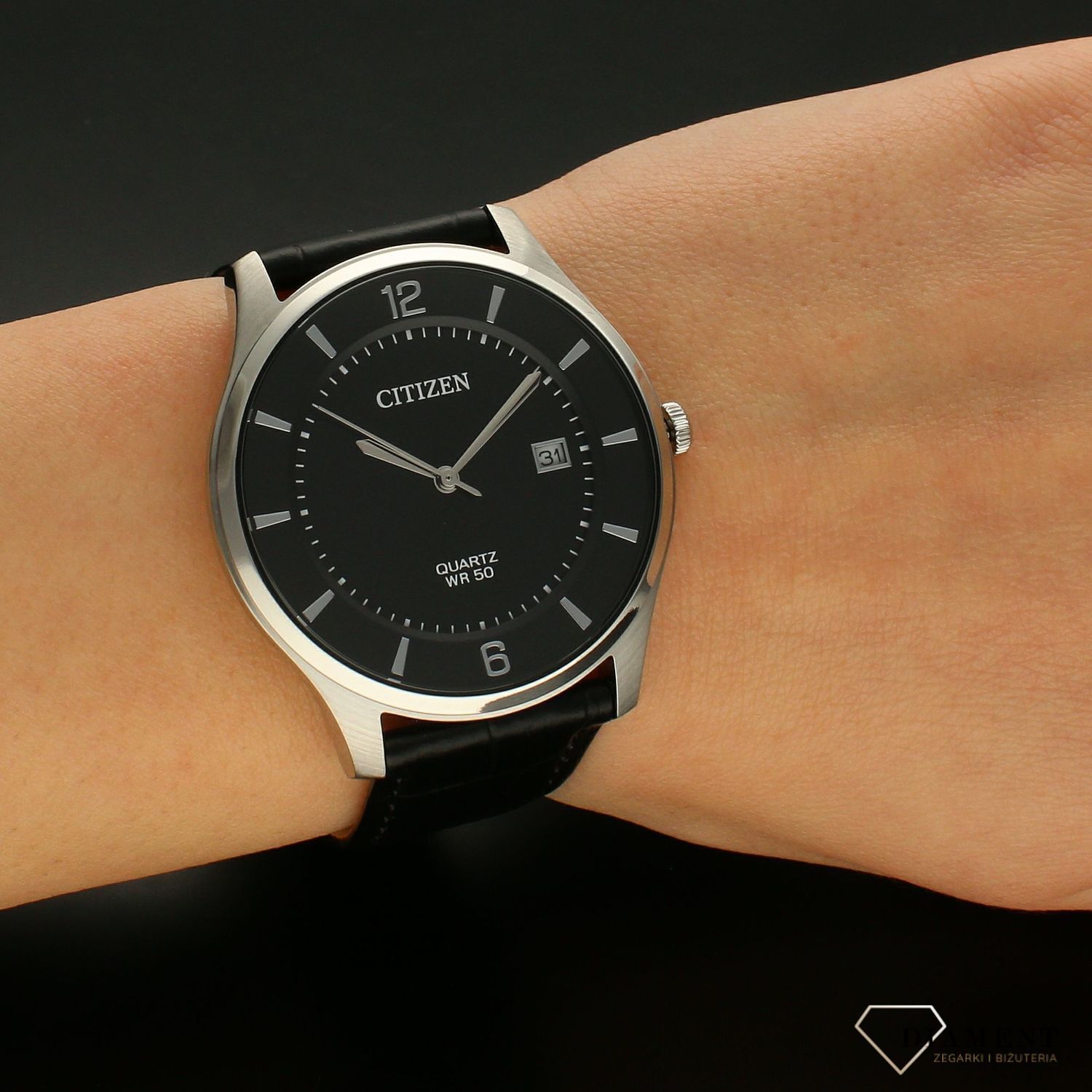 Zegarek męski CITIZEN Classic czarny pasek BD0041-03F.jpg