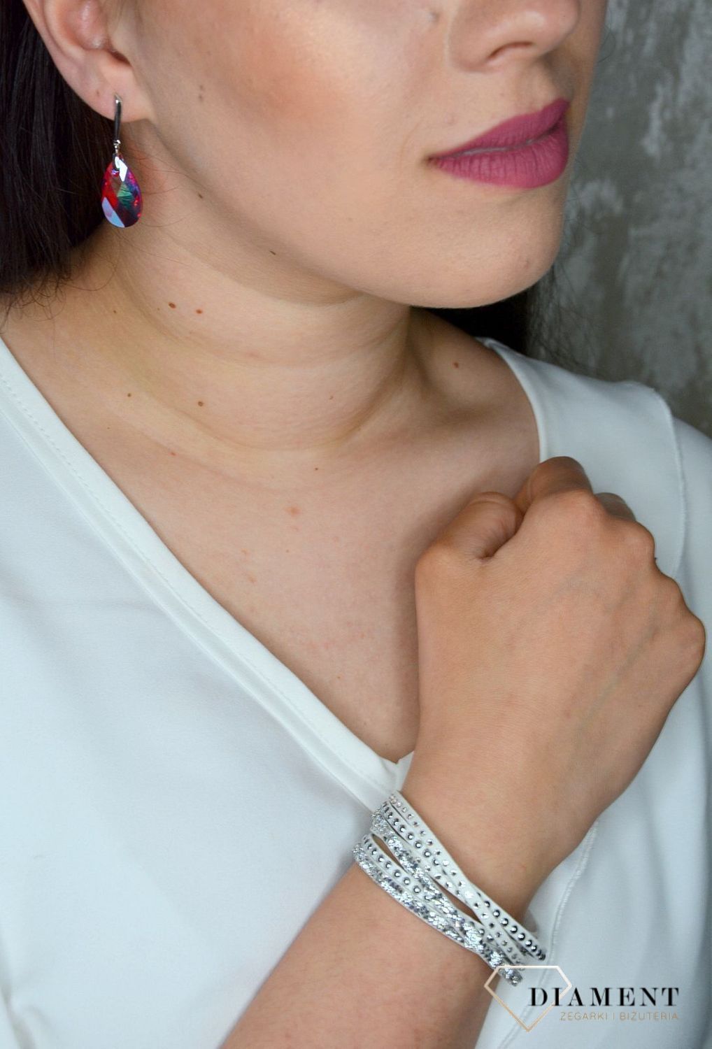 Bransoletka Damska Swarovski w kolorach Comet Argent Light, Light Chrom i Crystal BDVRK3WC.jpg