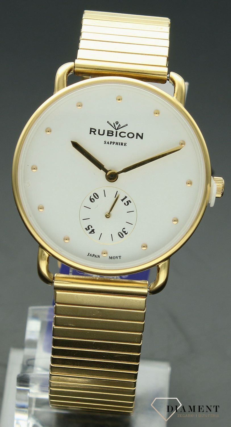 Zegarek damski Rubicon z szafirowym szkłem rozciągana bransoleta BE29GISX03BX.jpg