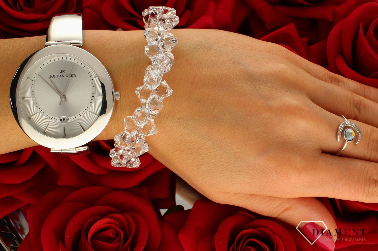 Bransoletka Bicone BE63015301C. Bransoleka srebrna damska. Bransoletka Spark z kryształkami. Biżuteria ślubna. bransoletka damska ślubna. Bransoletka srebrna z kryształkami Swarovskiego na prezent.  (2).jpg