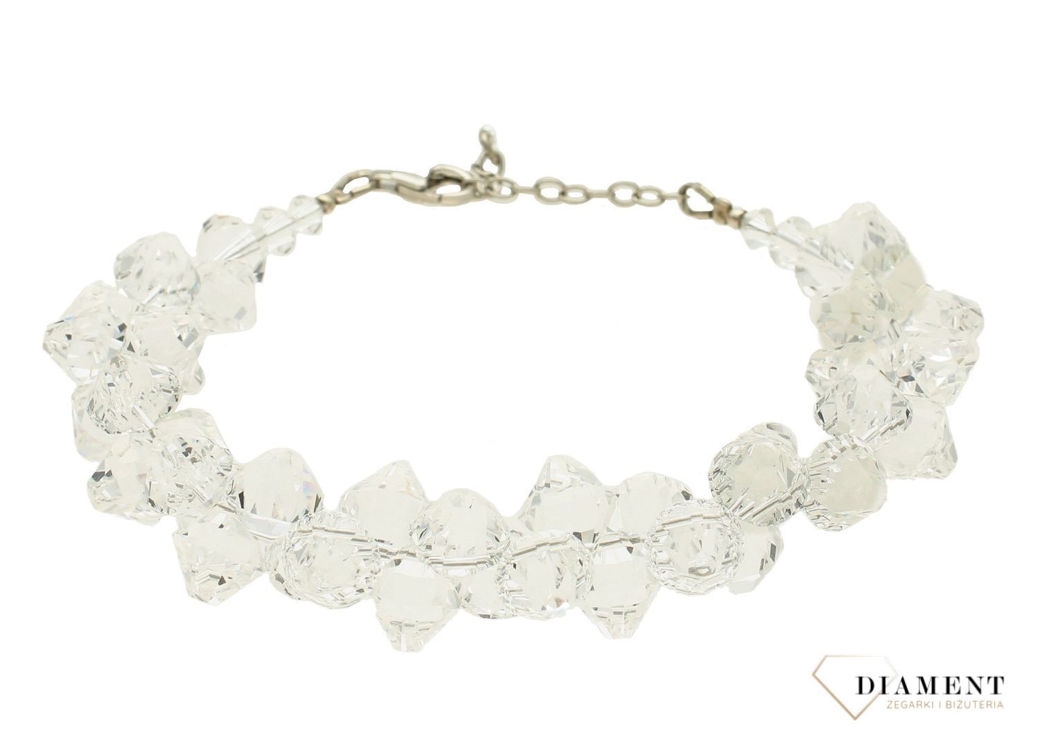 Bransoletka Bicone BE63015301C. Bransoleka srebrna damska. Bransoletka Spark z kryształkami. Biżuteria ślubna. bransoletka damska ślubna. Bransoletka srebrna z kryształkami Swarovskiego na prezent.  (2).jpg